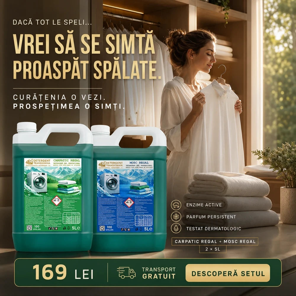 2x5L Set Detergent GEL Rufe Carpatic + Mosc Regal PROFESIONAL