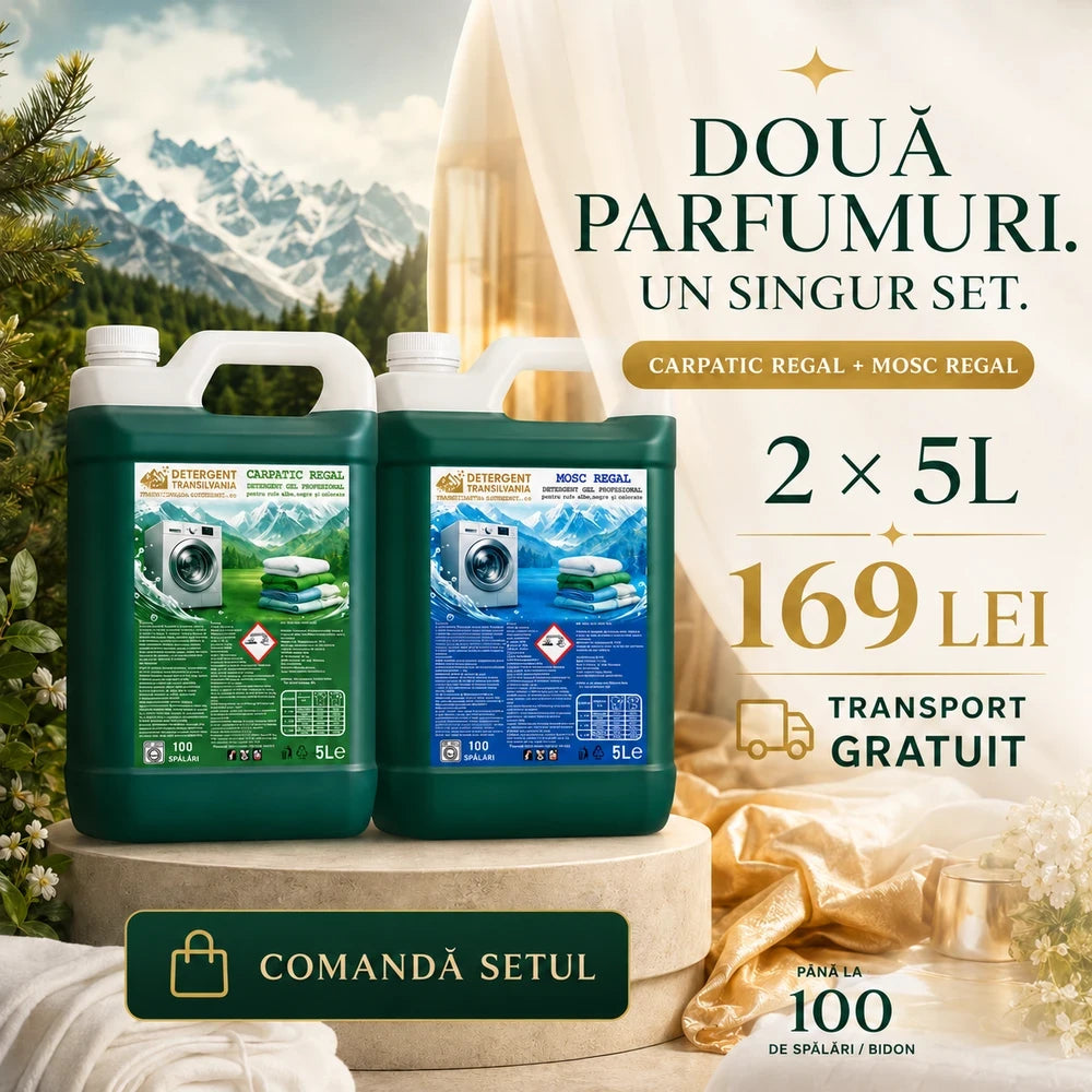 2x5L Set Detergent GEL Rufe Carpatic + Mosc Regal PROFESIONAL